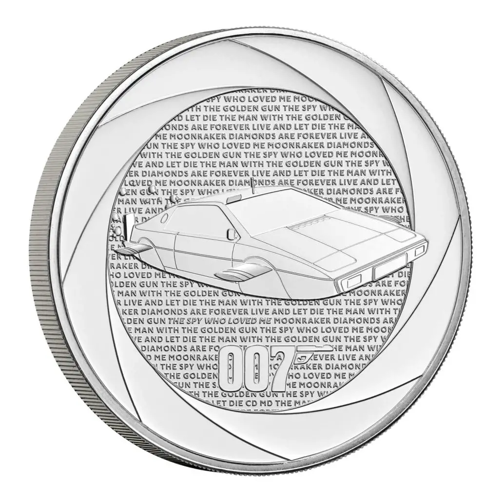 Bond Films of the 1970s 2023 UK £5 Brilliant Uncirculated Coin reverse