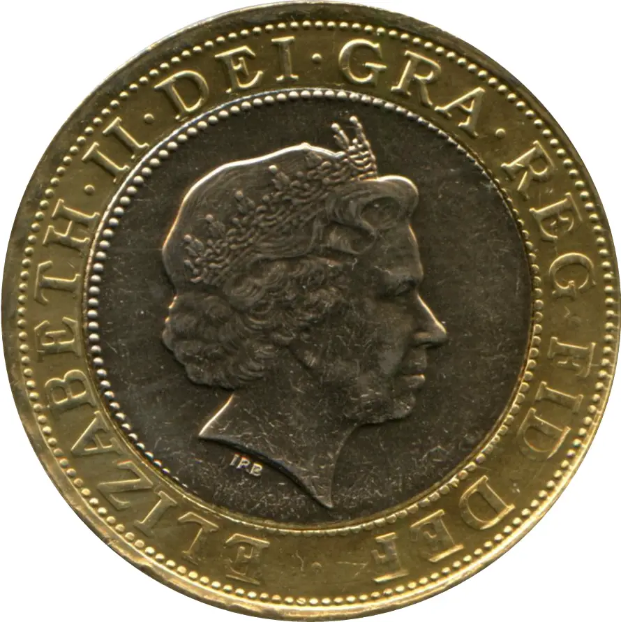 2 Pounds - Elizabeth II 4th portrait; St. Paul's Cathedral obverse