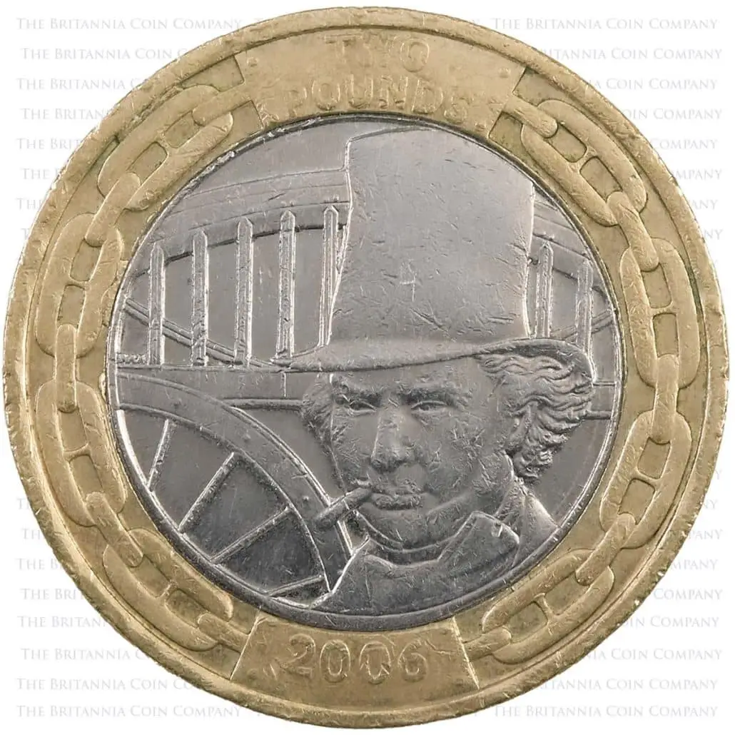 Brunel Portrait UK £2 coin