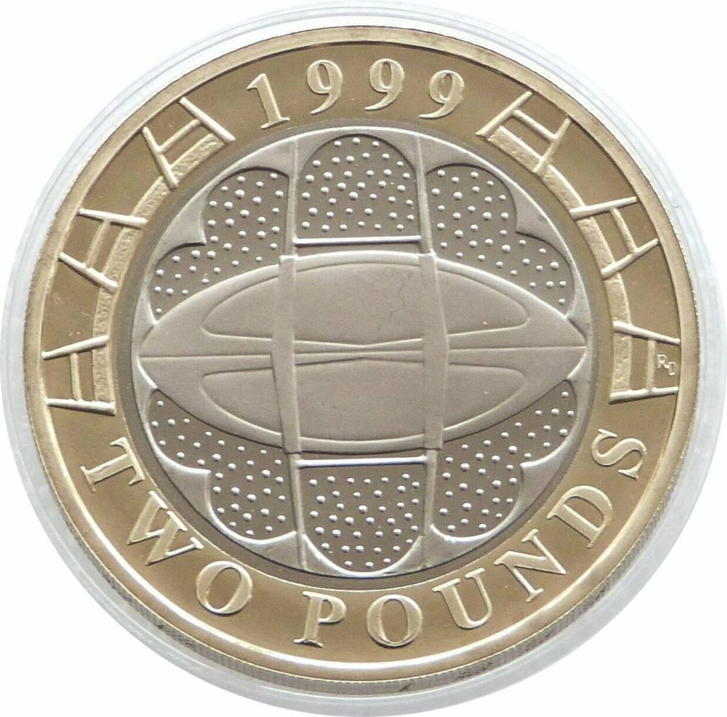Rugby World Cup 1999 £2 reverse