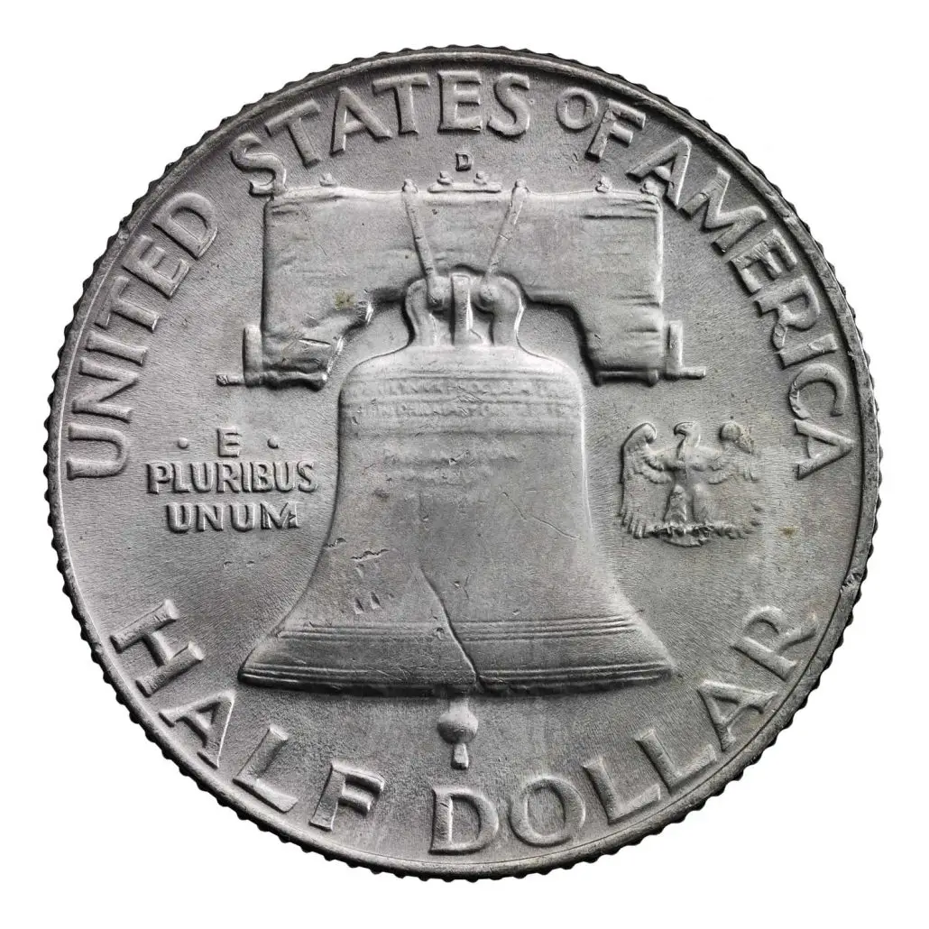 1960 Liberty Half Dollar minted in1964 reverse