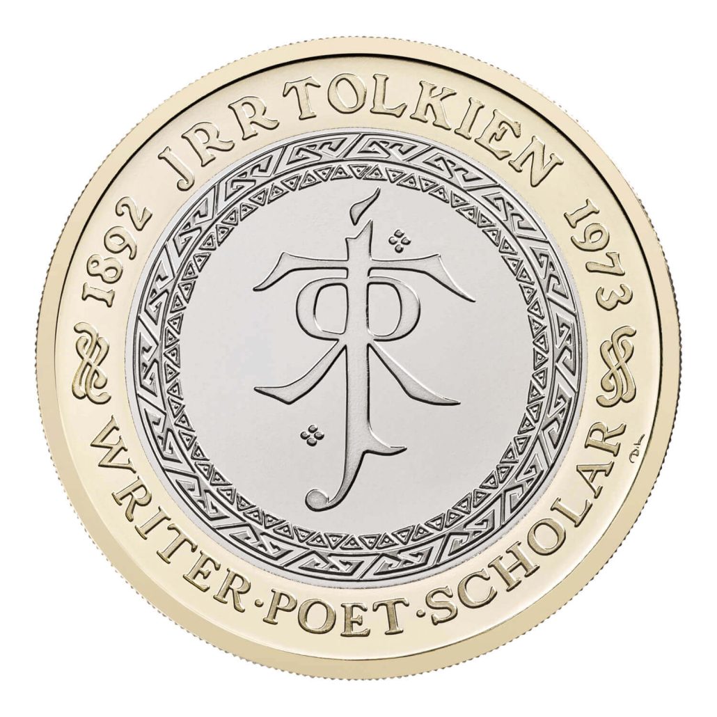 JRR Tolkien 2023 UK £2 reverse