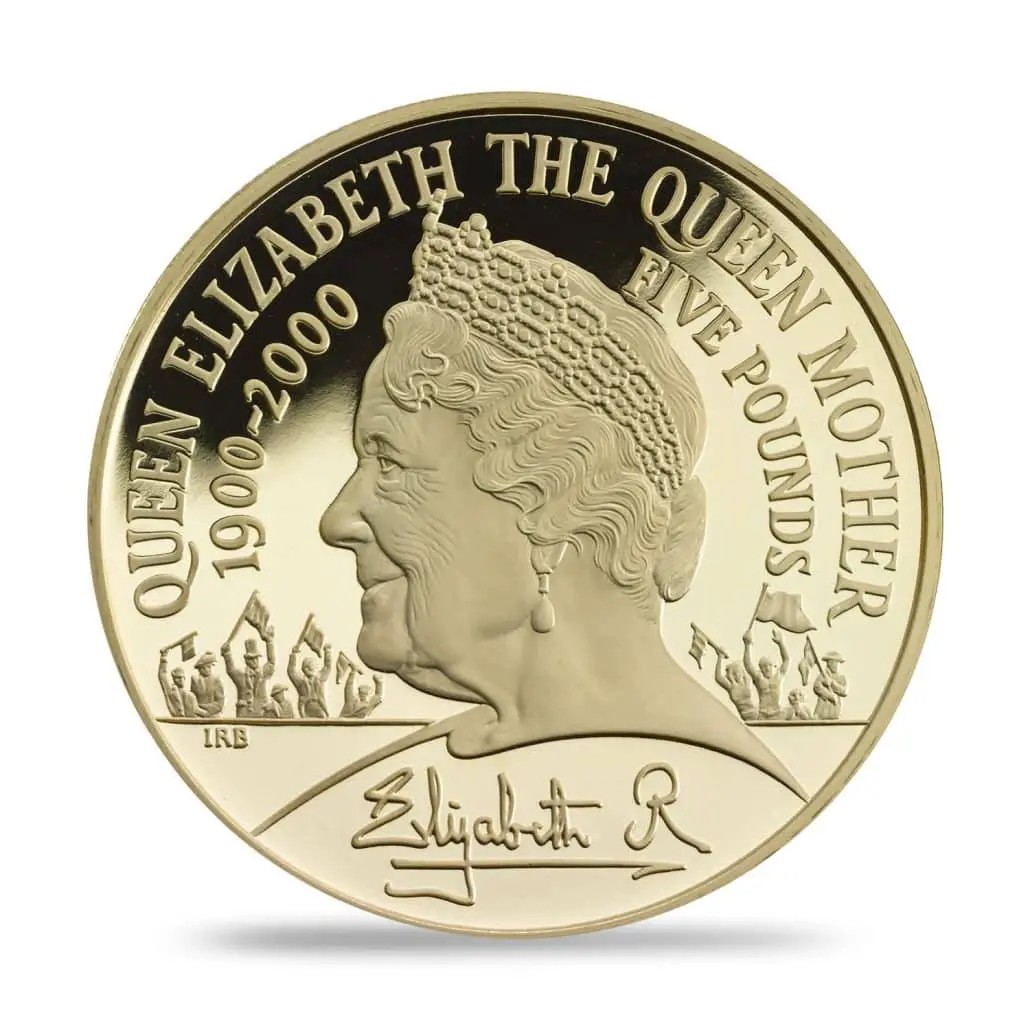 The Queen Mother's 100th Birthday Gold Proof obverse