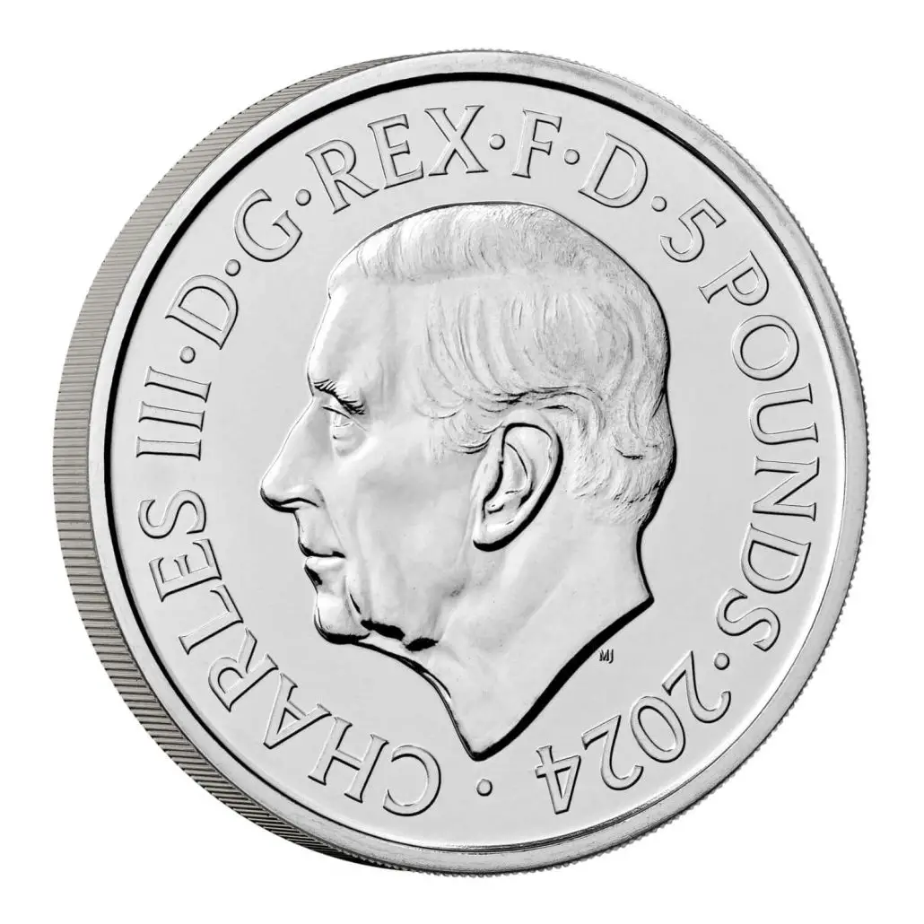 The Royal Tudor Beasts The Tudor Dragon 2024 UK £5 Brilliant Uncirculated Coin obverse