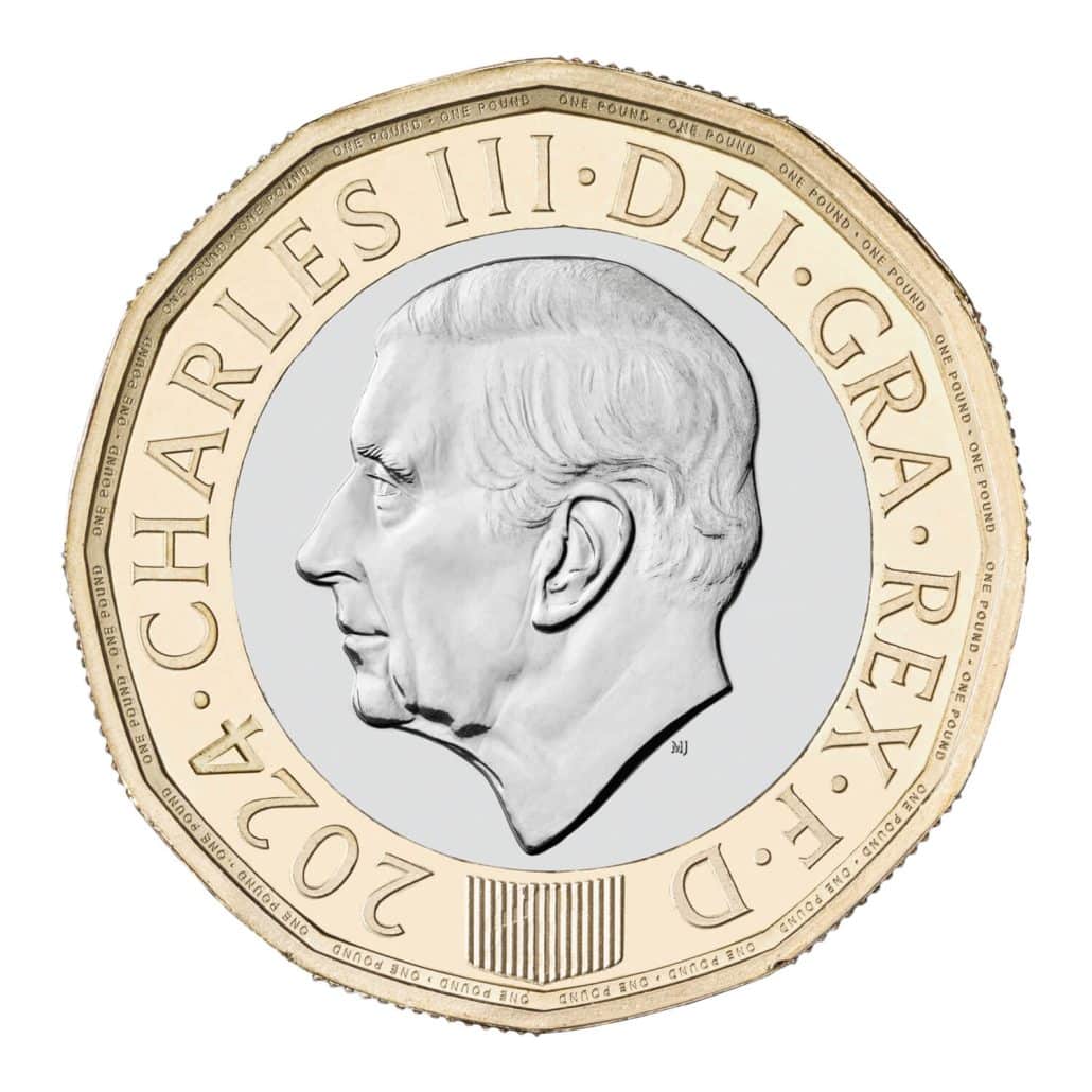 2024 1 pound obverse - New Definitive Coin Designs