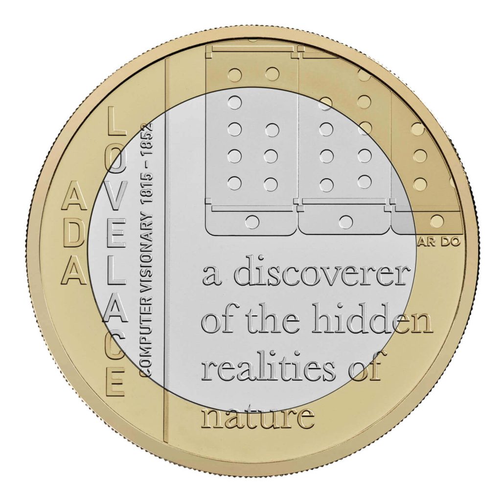 Ada Lovelace  £2 coin - 2023 Brilliant Uncirculated reverse 