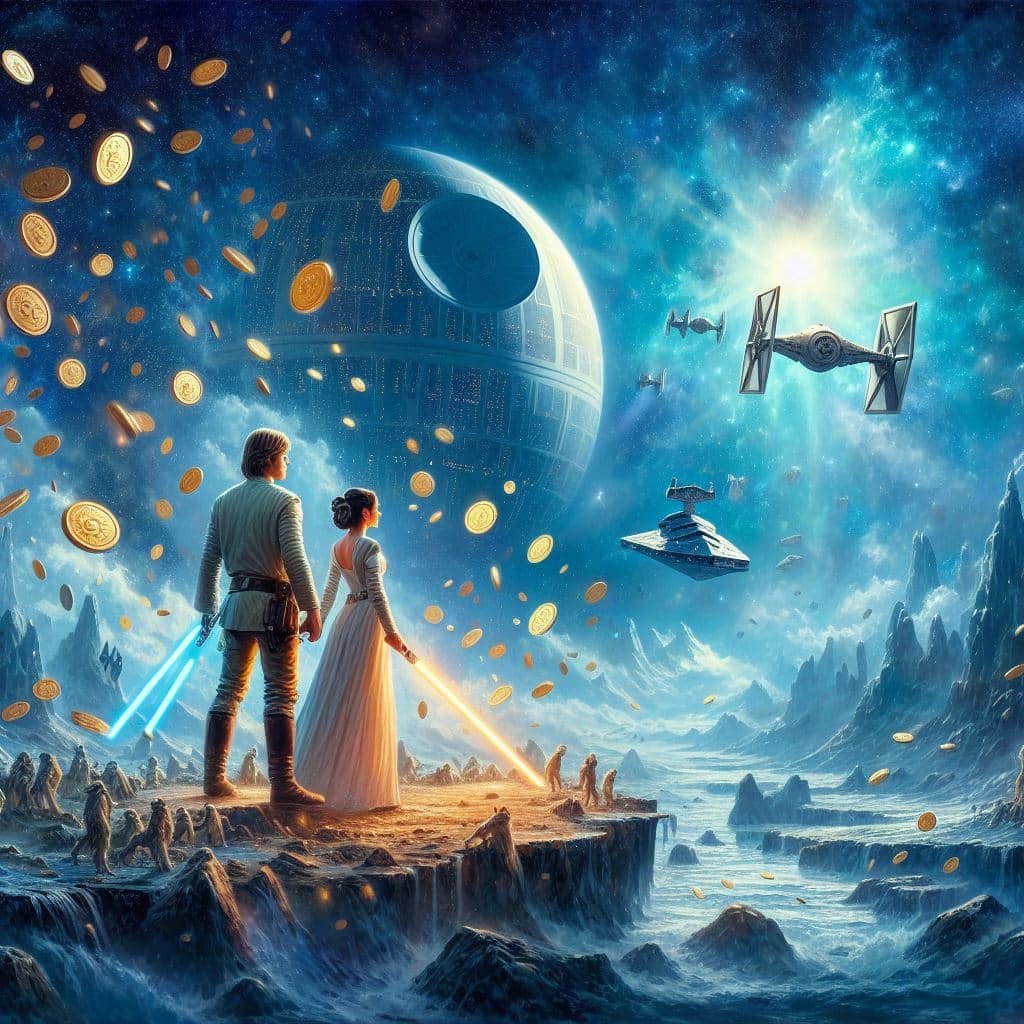 Star Wars Luke Skywalker and Princess Leia post background