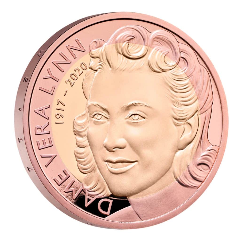 Celebrating the Life and Legacy of Dame Vera Lynn 2022 UK £2 Gold Proof Coin reverse 