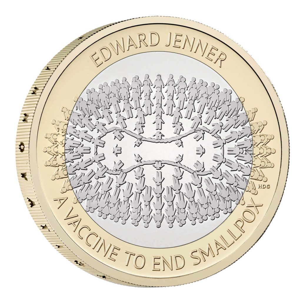 Edward Jenner 2023 UK £2 Brilliant Uncirculated Coin reverse