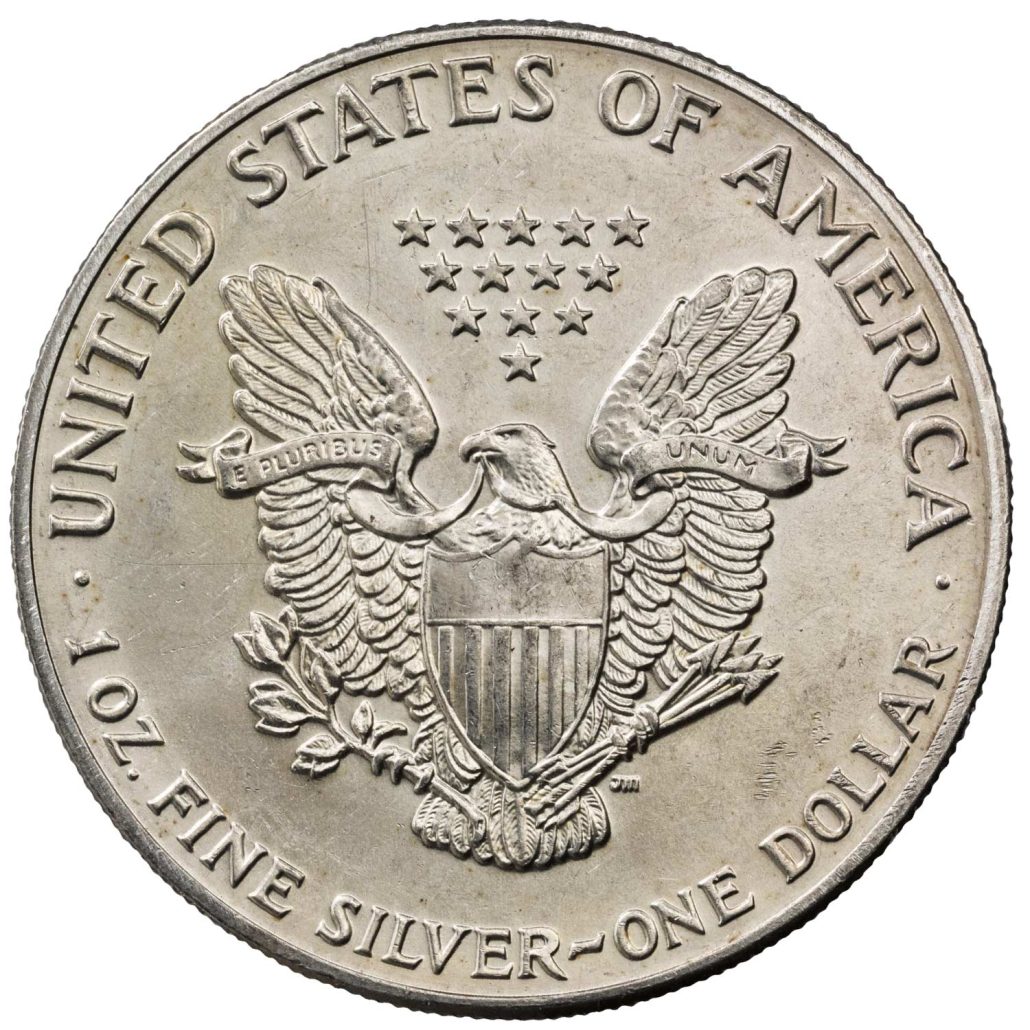 1986 US Silver Dollar reverse