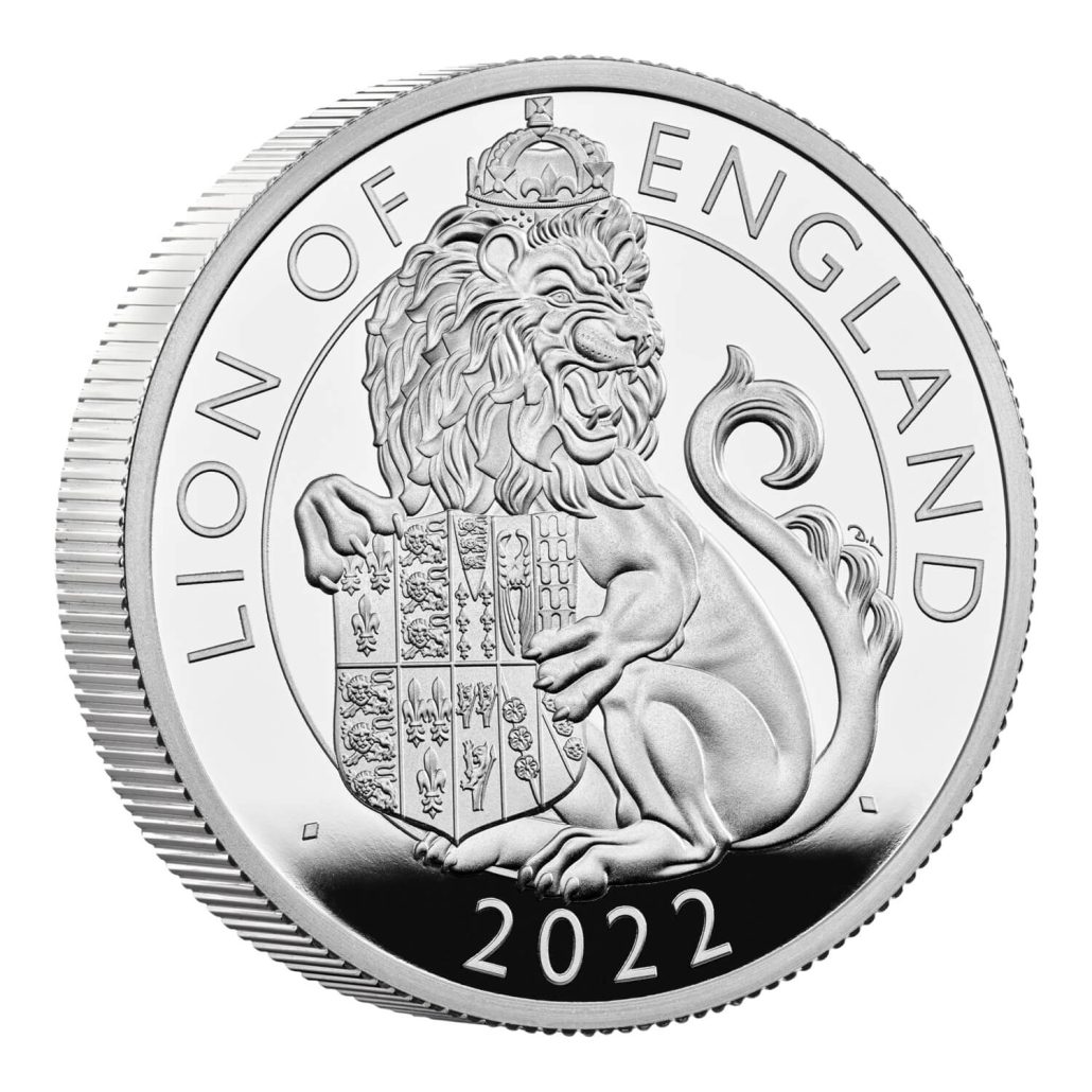 The Lion of England 2022 2oz reverse 