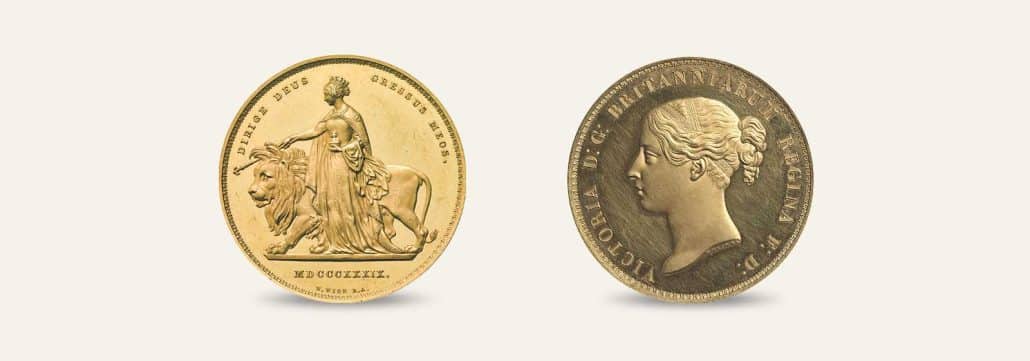 Una and the Lion coin sides